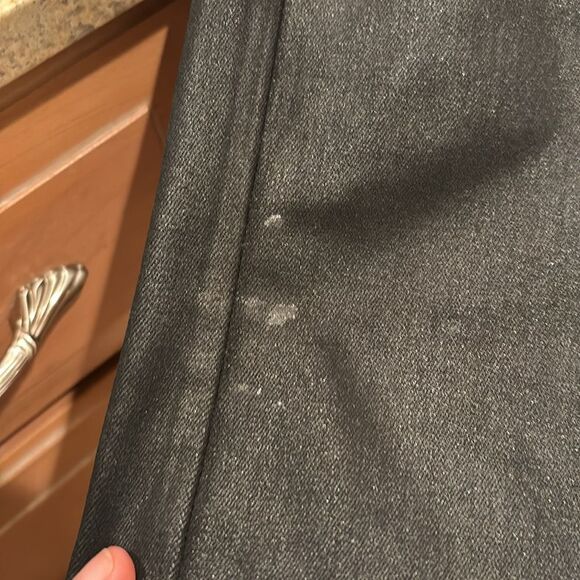 Paige shiny black jeans in a size 27. They are coated - Picture 8 of 16